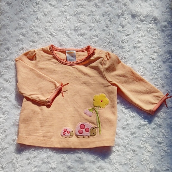 Lot 2 Gymboree Baby Longsleeve shirts cat ladybug - Picture 4 of 5